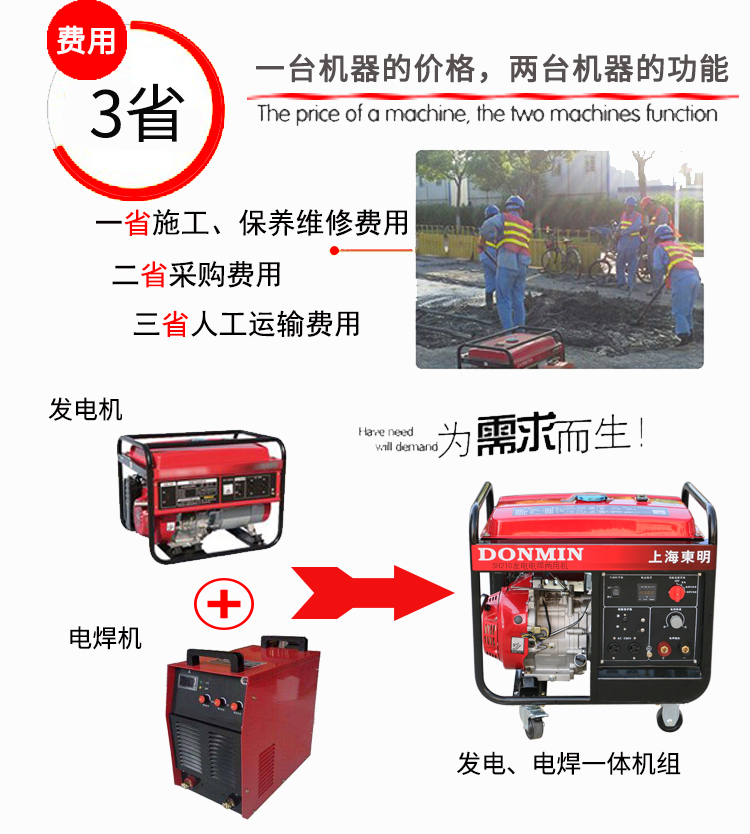單相5KW汽油發(fā)電電焊一體機輔圖